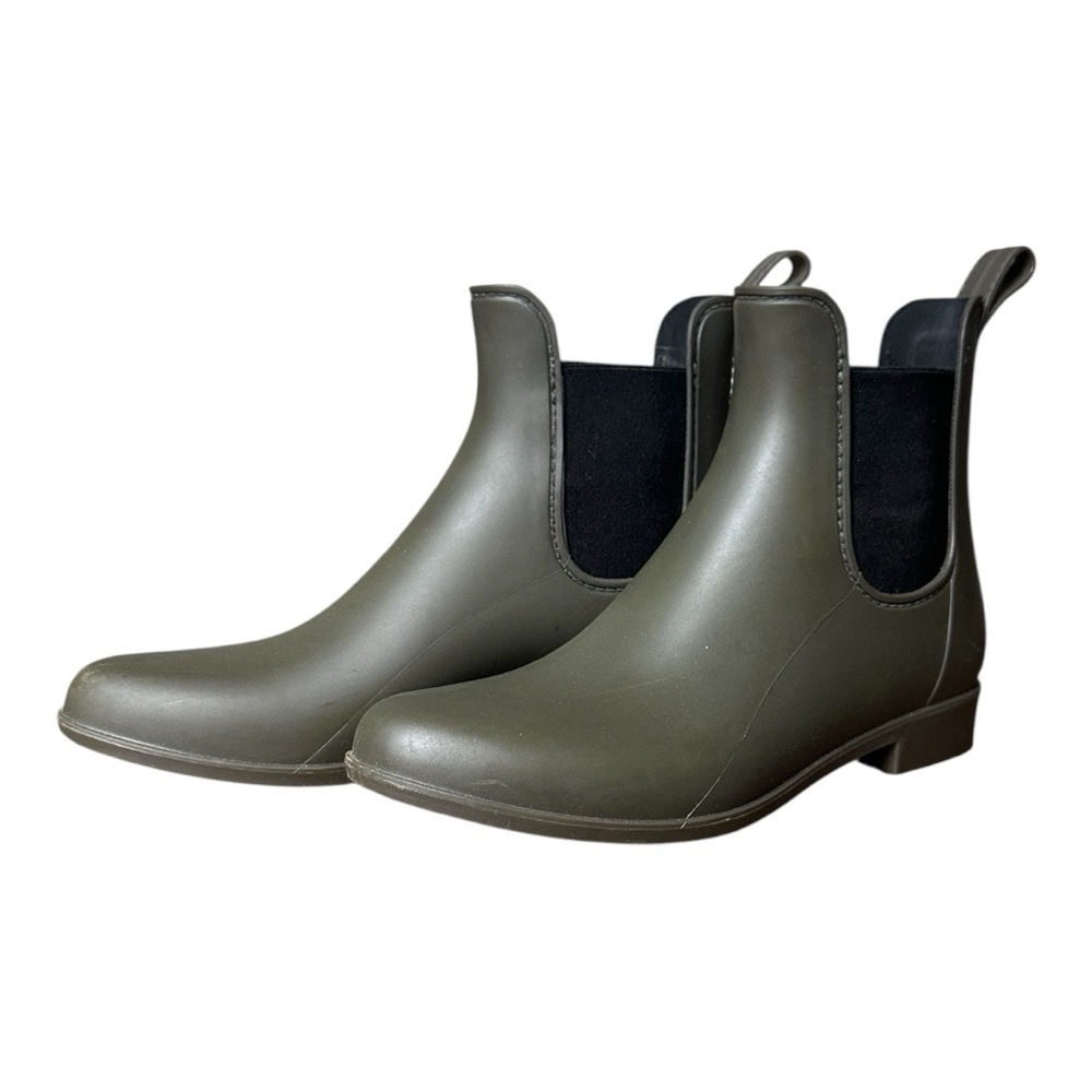 Andeawy Women's Ankle Rain Boots | Olive Green Women's Chelsea Boots